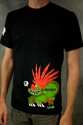 Blanka Street Fighter Vintage Black T-Shirt by Jorge R. Gutierrez