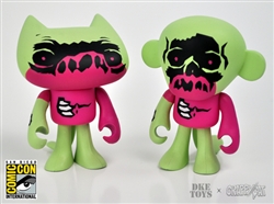 Crap Zombie SDCC 2013 Crappy Cat Flunk Monkey Vinyl Figure Set w/ Print Jamungo