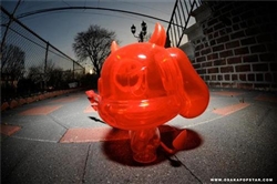 Devil Dog Clear Red Edition Designer Japanese Vinyl Figure Secret Base