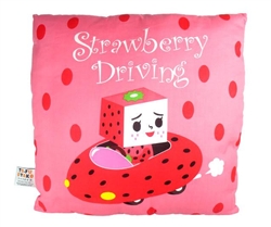 Strawberry Driving To-Fu Oyaku Plush Pillow by DevilRobots