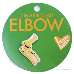 Elbow Lapel Pin Urine My Heart! I Heart Guts I'M Articulate