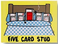 'Five Card Stud' Lithograph by Todd Goldman