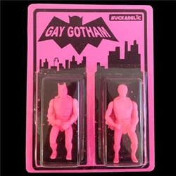 Suckadelic Gay Gotham  Set Of 2  Batman & Robin Resin Figures Sucklord SDCC 2013