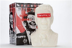 'The Gipper" White Limited Edition Designer Vinyl Art Bust by Frank Kozik