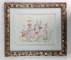 Grazing Original Mixed Media - Gary Baseman