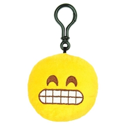 Grin Emoji Throwbaby 3" Plush Clip-On Keychain By Throwboy