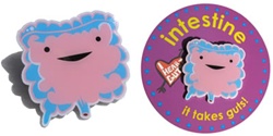 Intestine Lapel Pin - It Takes Guts!