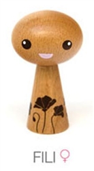 Brown Fili Jibibut - Cararra Collection Wood Figure by Noferin