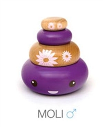 Purple Moli Jibibut - Cararra Collection Wood Figure by Noferin