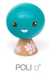 Blue Poli Jibibut - Cararra Collection Wood Figure by Noferin