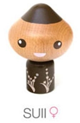 Brown Suii Jibibut - Cararra Collection Wood Figure by Noferin