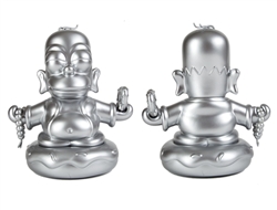 The Simpsons Homer Buddha Silver Edition Designer Vinyl Figure by Matt Groening and Kidrobot