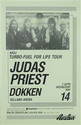 Kkdj Turbo Fuel For Life Tour Judas Priest Dokken Rock Concert Poster Avalon