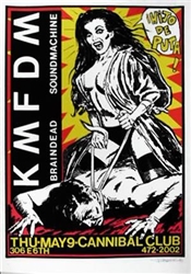 Kozik Kmfdm Silkscreen Rock Concert Poster Signed