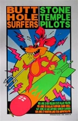 Kozik Butthole Surfers Silkscreen Rock Concert Poster Stone Temple Pilots