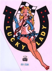 Lady Luck Hot Rod - Vintage Impko Decal Sticker