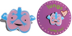 Lungs Lapel Pin - I Lung You!