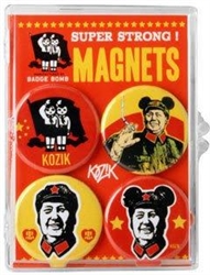 Mao 4 Piece Magnet Set Badge Bomb Frank Kozik