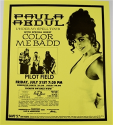 Paula Abdul Under My Spell Tour Rock Concert Poster Color Me Badd