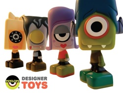 Set of 4 PSYCLOPS Series 1 Mini Figures