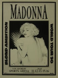 Madonna Blond Ambition World Tour Concert Poster