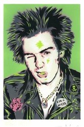 Sid Vicious' Original Painting by artist Jason Adams