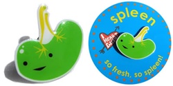 Spleen Lapel Pin - Smells Like Spleen Spirit!