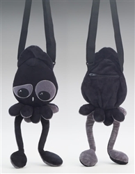 Confused Black Squib Plush Purse by Squib Kid Ink