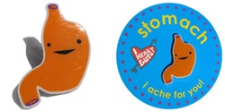 Stomach Lapel Pin - I Ache For You!