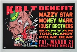 Taz Kblt Benefit With Mazzy Star Silkscreen Rock Concert Poster Signed Numbered