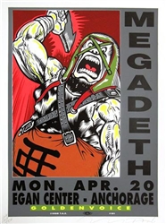 Megadeth Silkscreen Poster - Taz