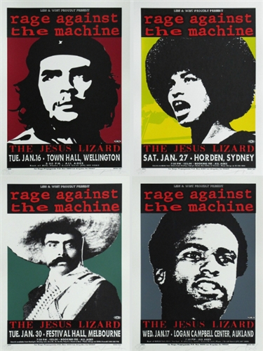 Rage Against the Machine Silkscreen Poster Set of 4 - Taz ...