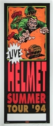 Taz Helmet Summer Tour Silkscreen Rock Concert Poster Signed Numbered