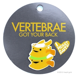 Vertebrae Lapel Pin Urine My Heart! I Heart Guts Got Your Back!