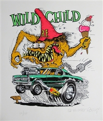 Ed "Big Daddy" Roth "Wild Child" Rat Fink Signed & Numbered Art Silkscreen Print