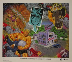 Exploration Of The Subconscious On I-40 Print - Robert Williams