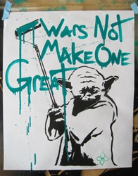 Yoda Painter Print Green - Free Humanity