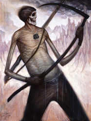 Death Playing Air Guitar On A Scythe - Chet Zar